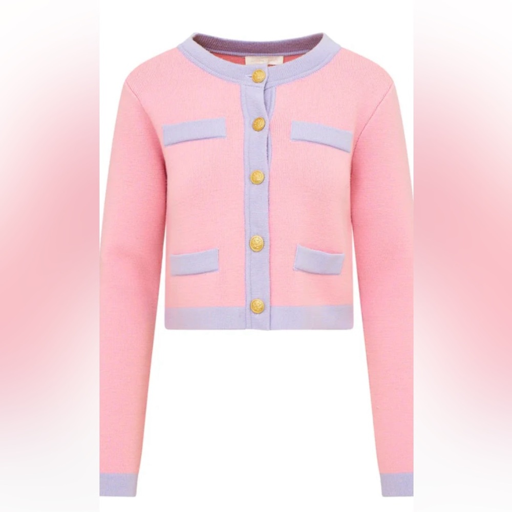 LoveShackFancy Pink and Lavender Cardigan - Picture 3 of 7